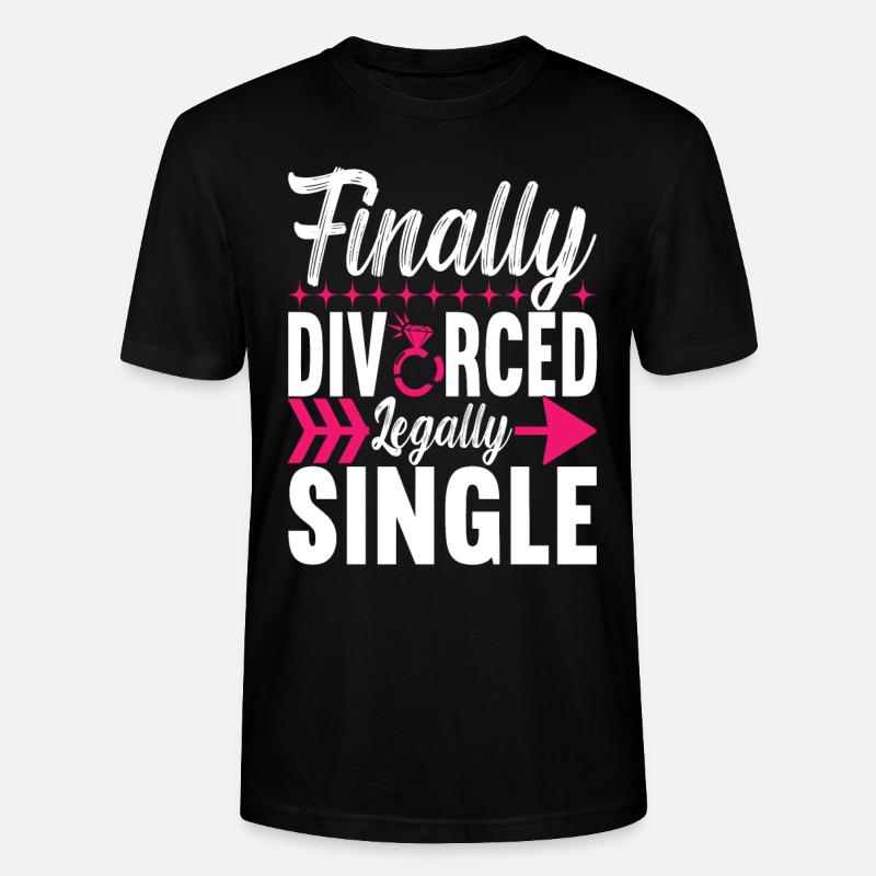 Divorce Divorced - Stanley/Stella CRAFTER Unisex Organic T-Shirt - black
