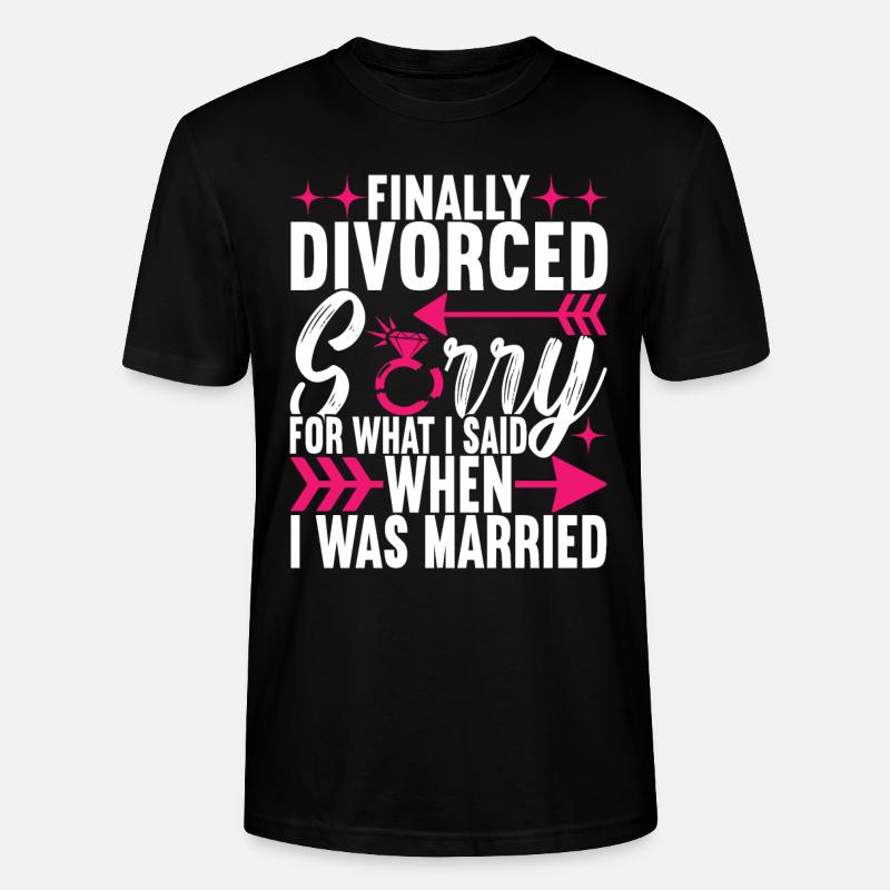 Divorce Divorced - Stanley/Stella CRAFTER Unisex Organic T-Shirt - black