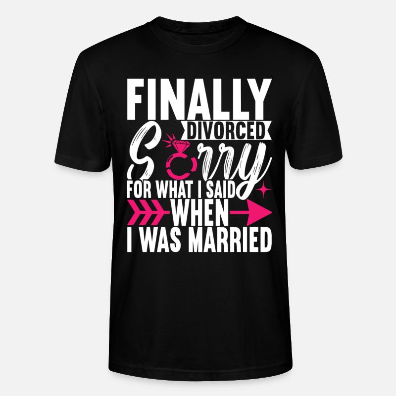Divorce Divorced - Stanley/Stella CRAFTER Unisex Organic T-Shirt - black