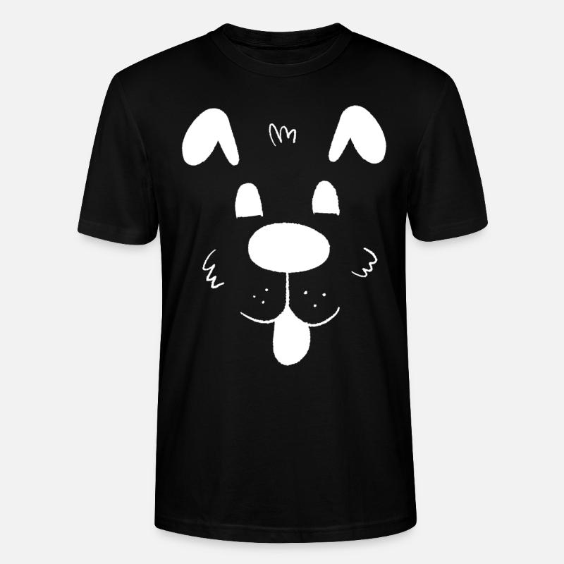 Visage de chien - - T-shirt bio CRAFTER Stanley Stella Unisexe - noir