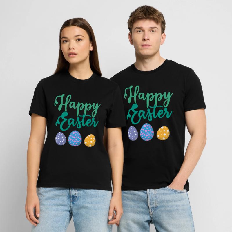 Happy Easter Funny Easter Rabbit Easter Eggs Stanley/Stella Unisex Bio-T-Shirt CRAFTER