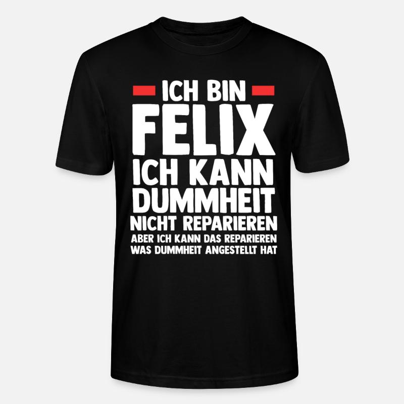 Felix - Stanley/Stella Unisex Bio-T-Shirt CRAFTER - Schwarz