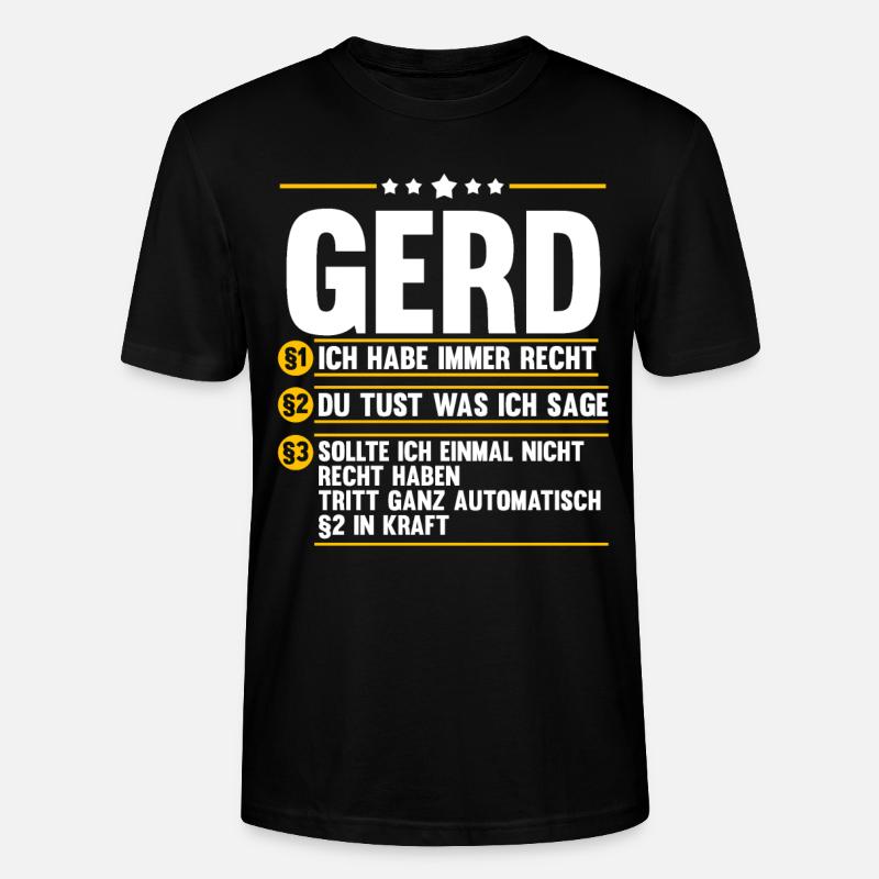 Gerd - Stanley/Stella Unisex Bio-T-Shirt CRAFTER - Schwarz