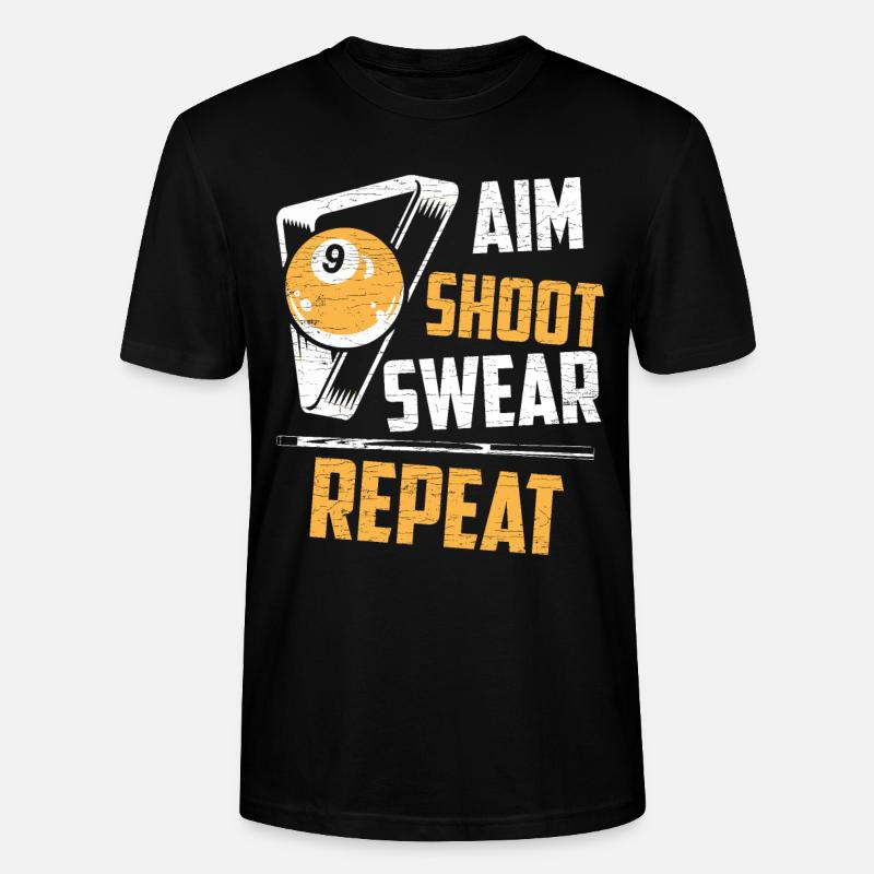 Billardkugel Poolbillard Billard - Stanley/Stella Unisex Bio-T-Shirt CRAFTER - Schwarz