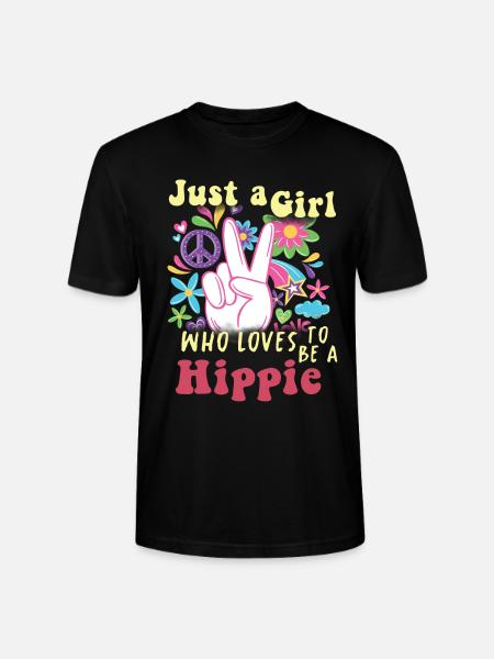 Hippie Fred Groovy Flowerpower Boho Woodstock - Stanley Stella CRAFTER unisex økologisk-T-shirt - sort