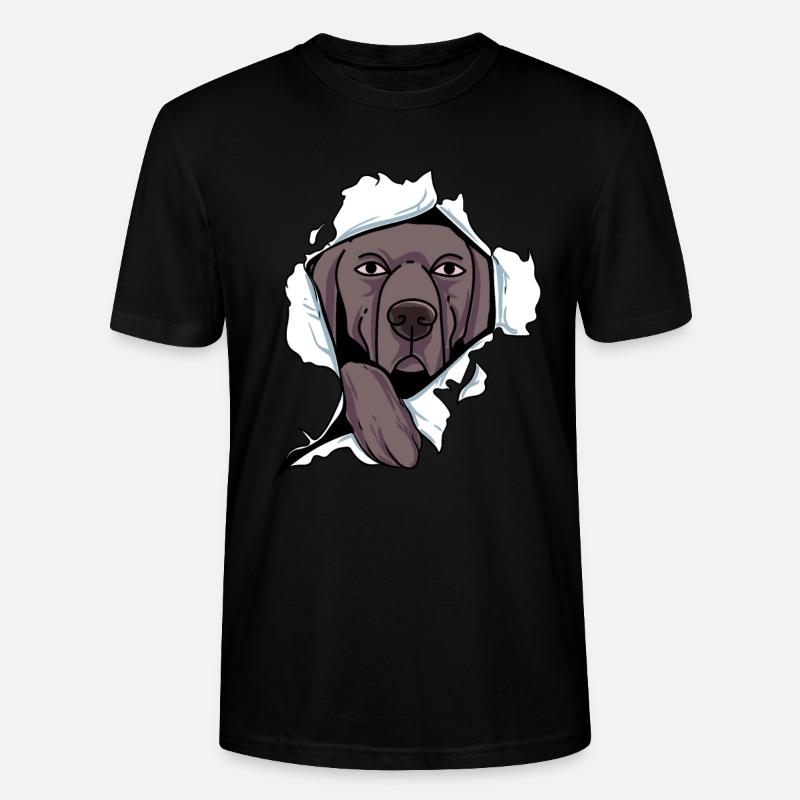 Weimaraner - Stanley/Stella Unisex Bio-T-Shirt CRAFTER - Schwarz