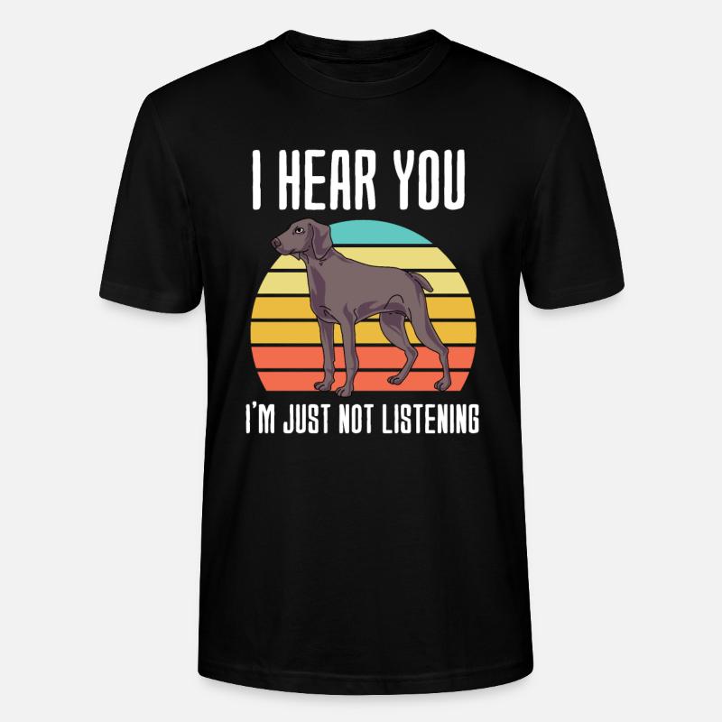 Weimaraner - Stanley/Stella Unisex Bio-T-Shirt CRAFTER - Schwarz