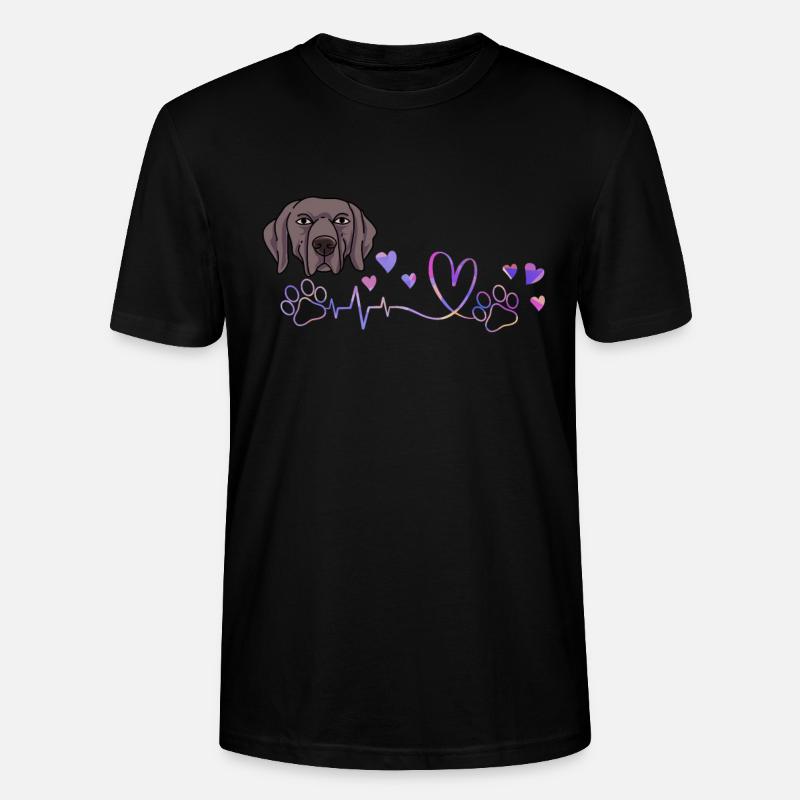 Weimaraner - Stanley/Stella Unisex Bio-T-Shirt CRAFTER - Schwarz