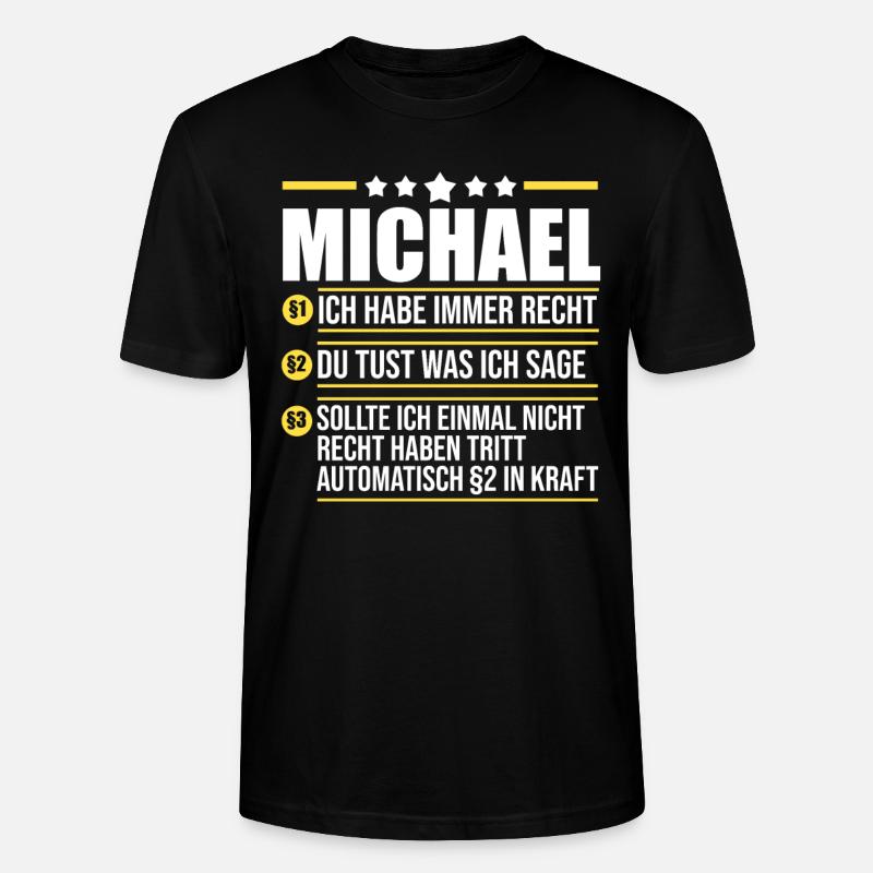 Michael - Stanley/Stella Unisex Bio-T-Shirt CRAFTER - Schwarz
