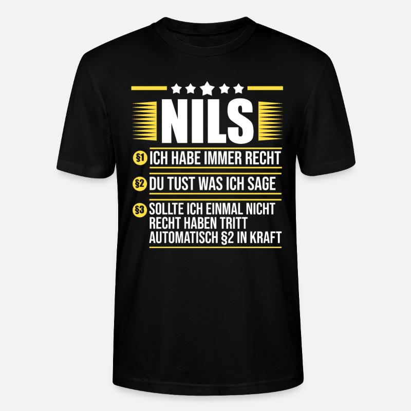 Nils - Stanley/Stella Unisex Bio-T-Shirt CRAFTER - Schwarz