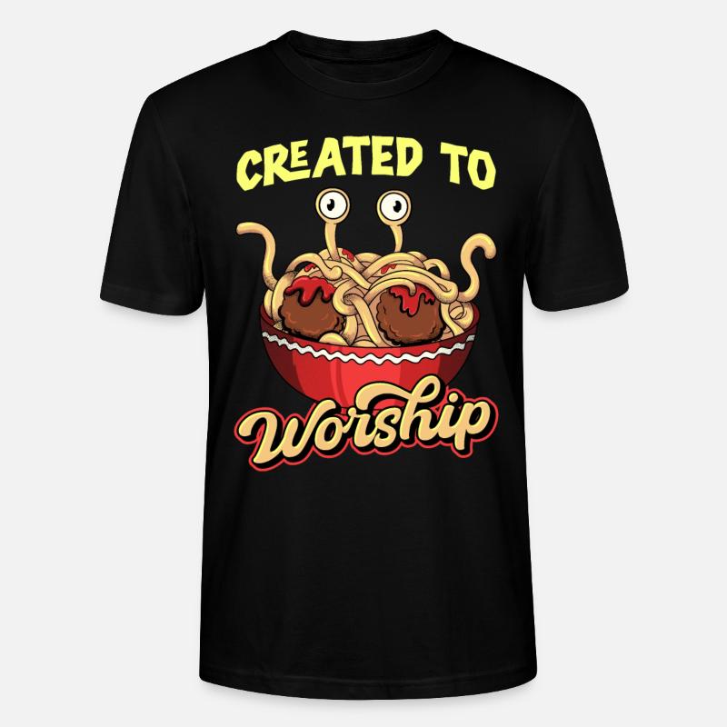 Fliegendes Spaghettimonster Pastafari - Stanley/Stella Unisex Bio-T-Shirt CRAFTER - Schwarz