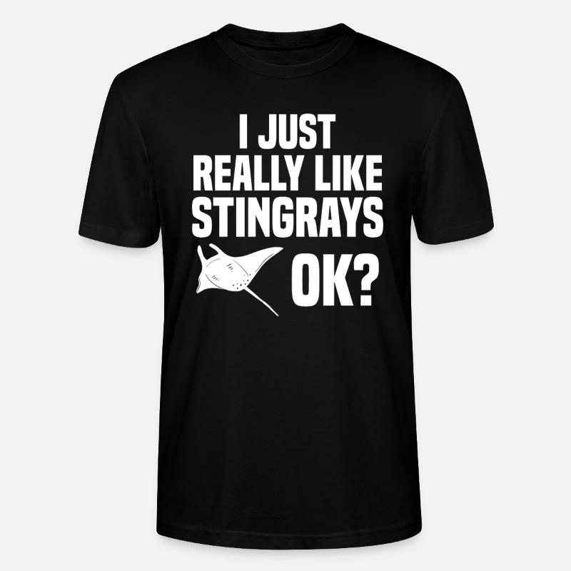 Stingrays Manta Rays Ocean - Stanley/Stella CRAFTER Unisex Organic T-Shirt - black