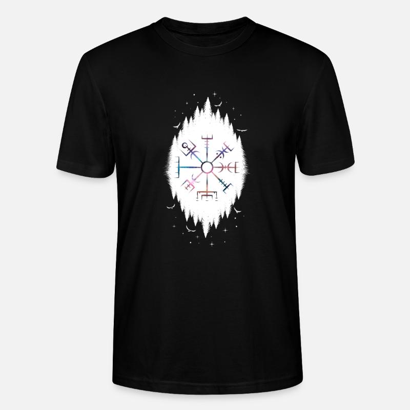 Celtic Vikinger Vegvisir compas Vikings - T-shirt bio CRAFTER Stanley Stella Unisexe - noir