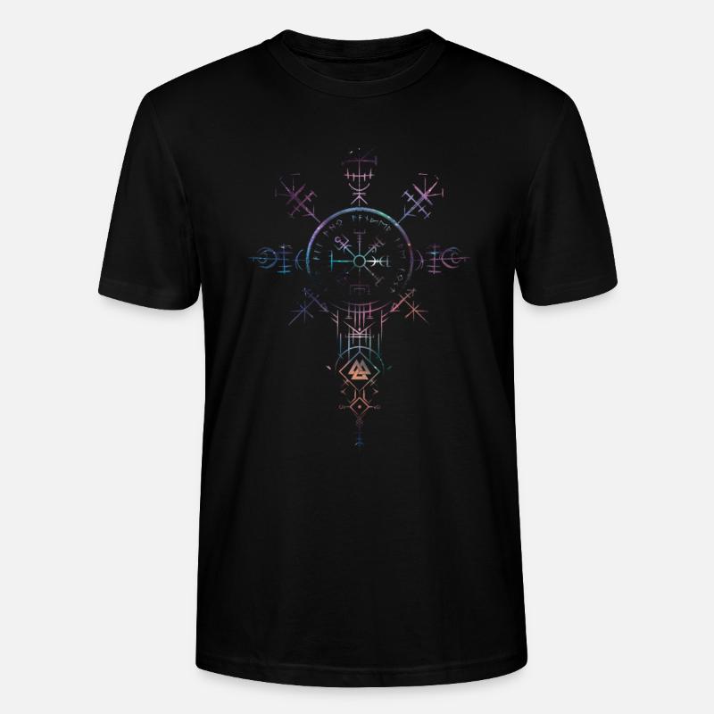 Celtic Vikinger Vegvisir compas Vikings - T-shirt bio CRAFTER Stanley Stella Unisexe - noir