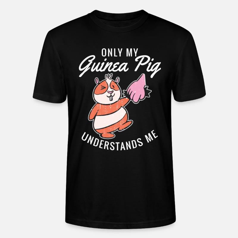 Cadeau mignon cochon d’Inde - T-shirt bio CRAFTER Stanley Stella Unisexe - noir