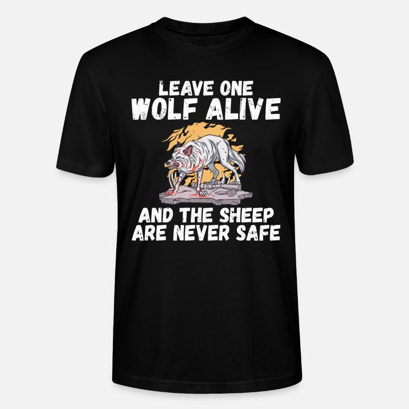 Wolf Geschenke Wolf Liebhaber - Stanley/Stella Unisex Bio-T-Shirt CRAFTER - Schwarz