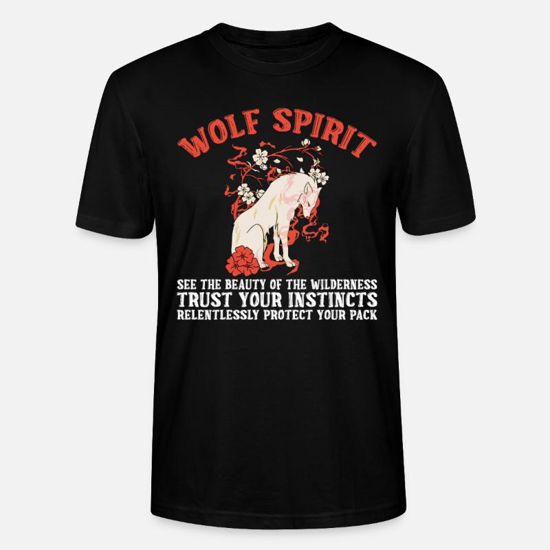 Wolf Geschenke Wolf Liebhaber - Stanley/Stella Unisex Bio-T-Shirt CRAFTER - Schwarz