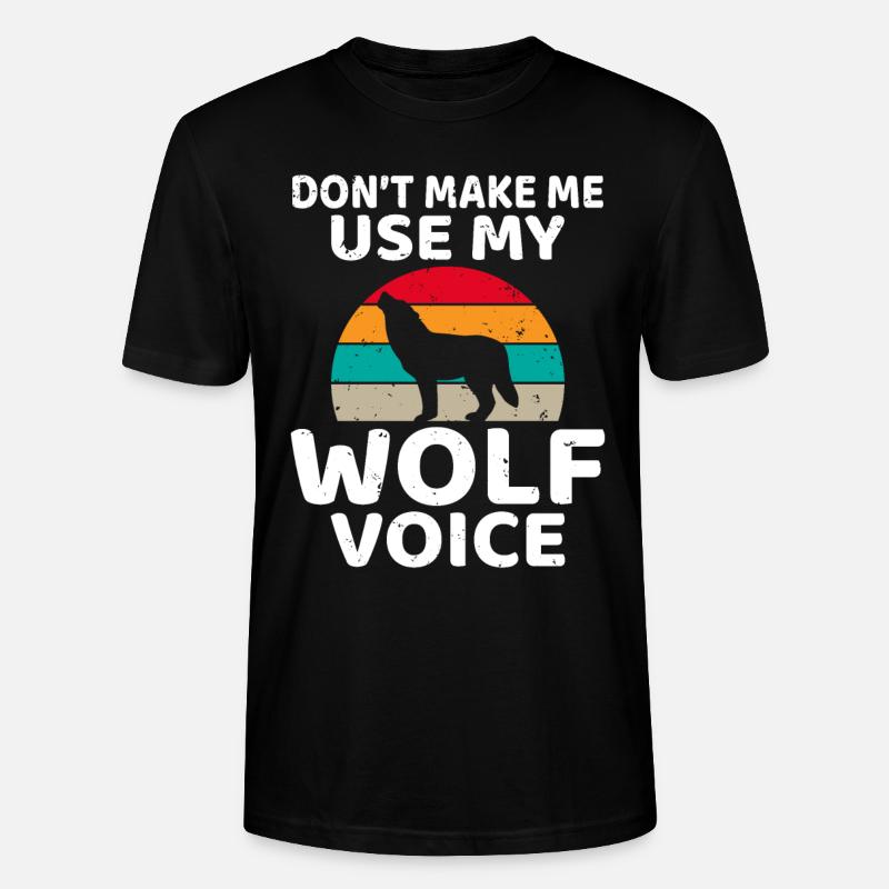 Wolf Geschenke Wolf Liebhaber - Stanley/Stella Unisex Bio-T-Shirt CRAFTER - Schwarz