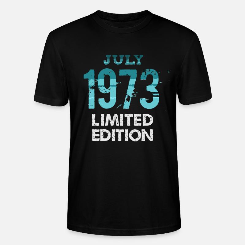 Juillet 1973 Édition Limitée - T-shirt bio CRAFTER Stanley Stella Unisexe - noir
