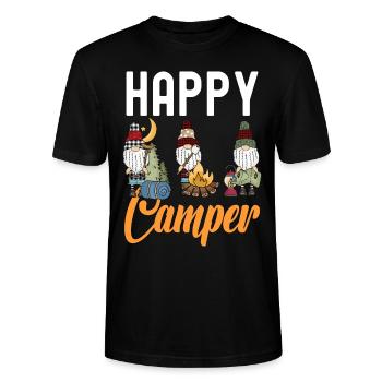 Chemise de campeur heureux - T-shirt bio CRAFTER Stanley Stella Unisexe - noir - Devant - Alina (178cm) & Michal (187cm)