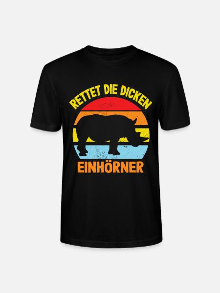 Rettet Die Dicken Einhörner - Stanley/Stella Unisex Bio-T-Shirt CRAFTER - Schwarz
