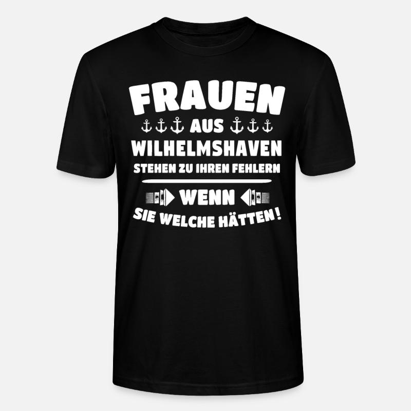 Wilhelmshaven - Stanley/Stella Unisex Bio-T-Shirt CRAFTER - Schwarz