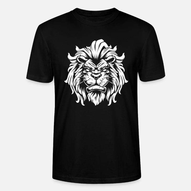 Zigarre Löwe - Stanley/Stella Unisex Bio-T-Shirt CRAFTER - Schwarz