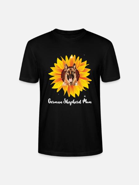 Deutsche Schäferhund Sonnenblumenmom - Stanley/Stella Unisex Bio-T-Shirt CRAFTER - Schwarz