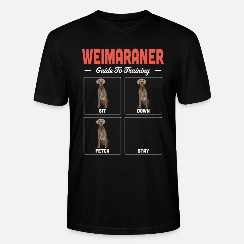 Weimaraner - Stanley/Stella Unisex Bio-T-Shirt CRAFTER - Schwarz