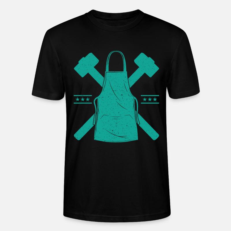 Blacksmith Apron & Hammer Smith Gift - Stanley/Stella Unisex Bio-T-Shirt CRAFTER - Schwarz