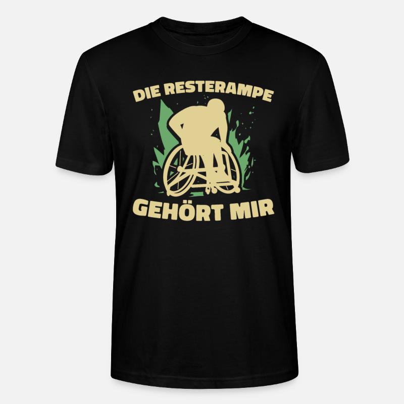 Rollstuhl Rollstuhlfahrer Lustig - Stanley/Stella Unisex Bio-T-Shirt CRAFTER - Schwarz