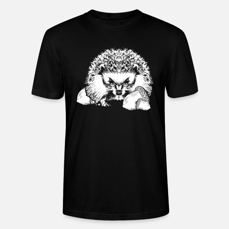 Stachelschwein Eichel - Stanley/Stella Unisex Bio-T-Shirt CRAFTER - Schwarz