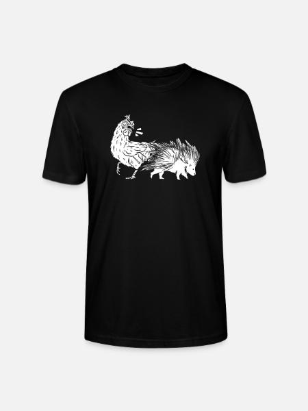 Porcupine Chicken - Stanley/Stella CRAFTER Unisex Organic T-Shirt - black