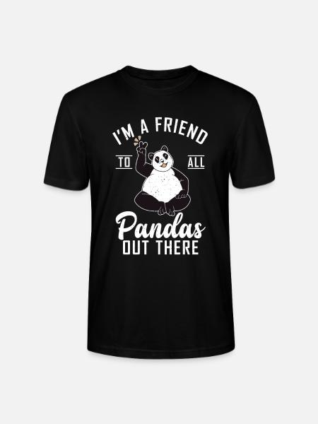 Panda Cadeaux Panda Lover - T-shirt bio CRAFTER Stanley Stella Unisexe - noir