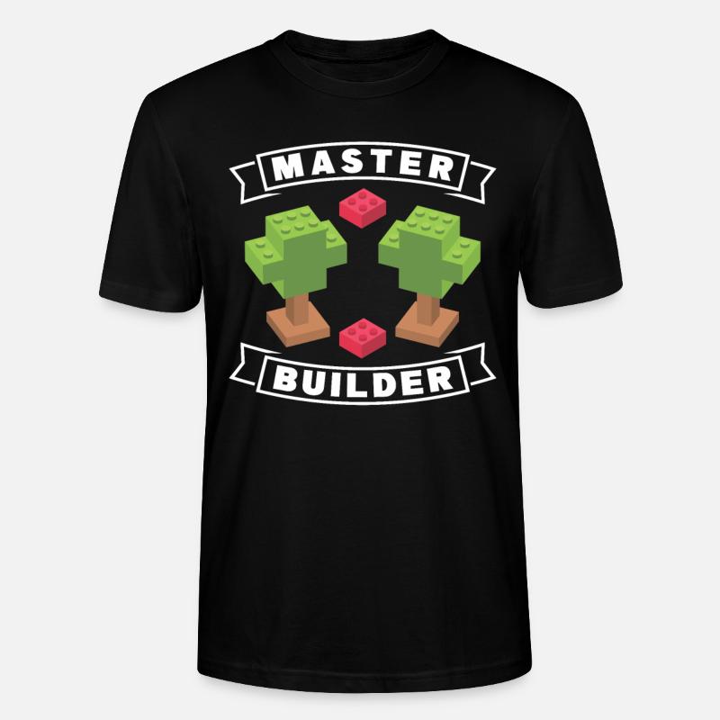 Constructeur de blocs amusants - T-shirt bio CRAFTER Stanley Stella Unisexe - noir