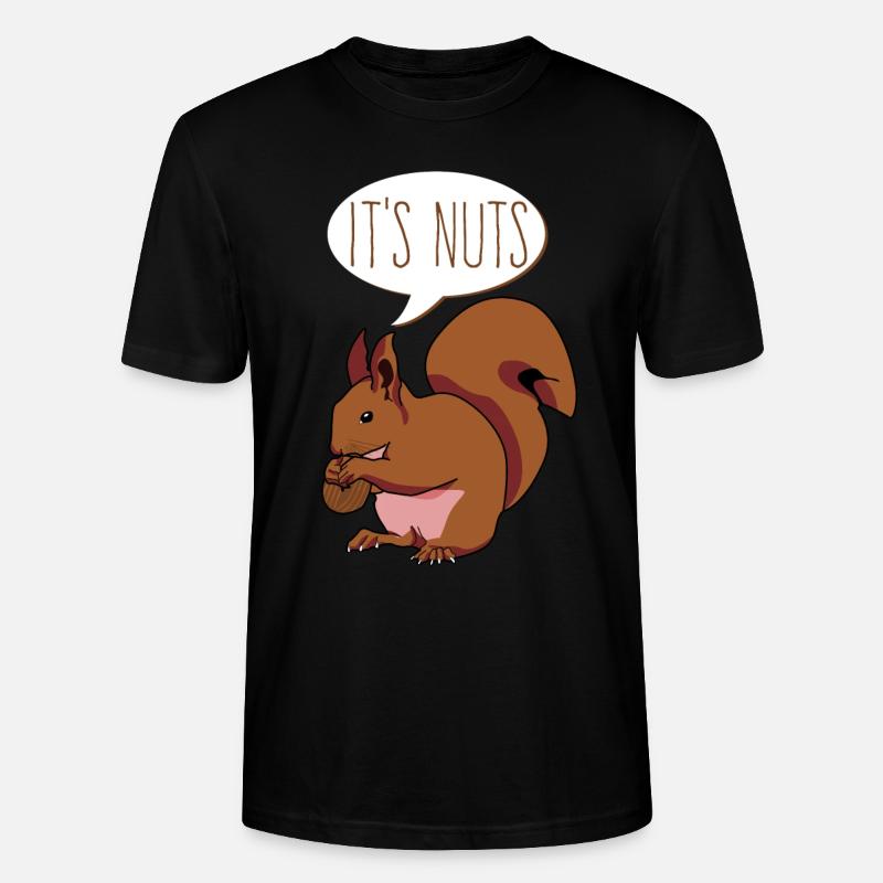 Eichhörnchen It's Nuts Squirrel - Stanley/Stella CRAFTER Unisex Organic T-Shirt - black