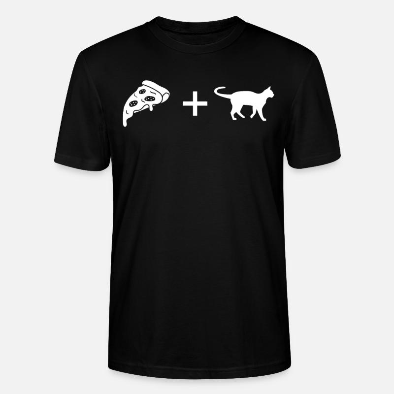 Pizza - Katze - - Stanley/Stella Unisex Bio-T-Shirt CRAFTER - Schwarz