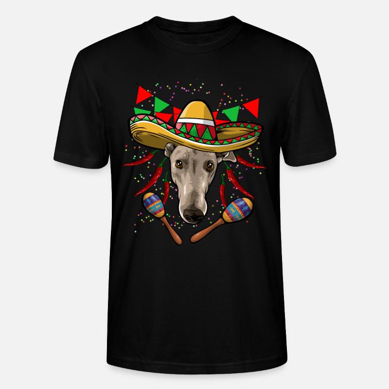 Cinco De Mayo Greyhund - Stanley/Stella Unisex Bio-T-Shirt CRAFTER - Schwarz