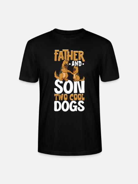 Cool dogs - father and son - Stanley/Stella CRAFTER Unisex Organic T-Shirt - black