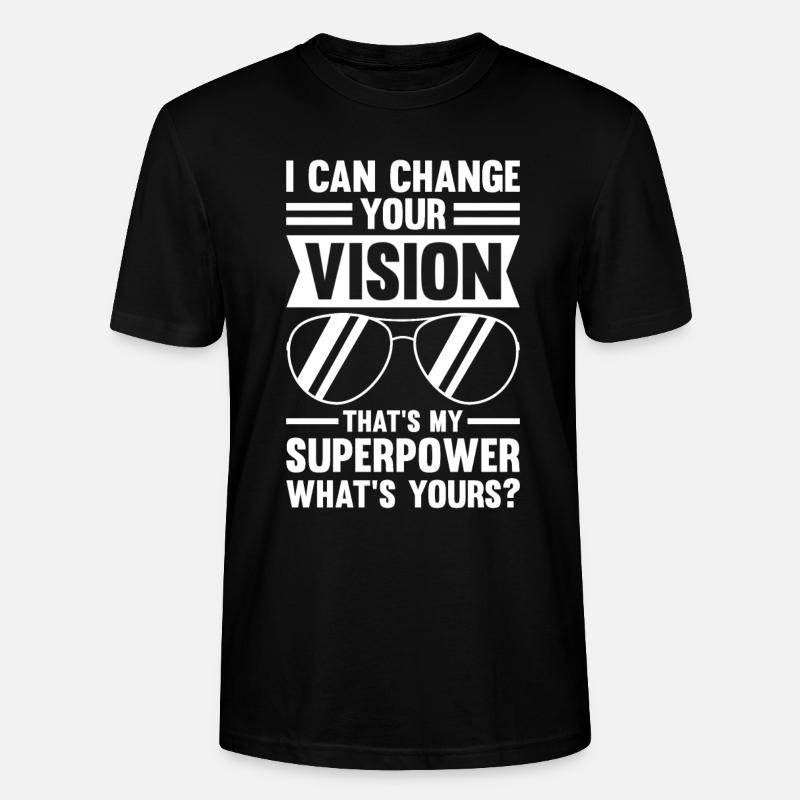 Dictons opticiens Optométriste Ophtalmologiste - T-shirt bio CRAFTER Stanley Stella Unisexe - noir