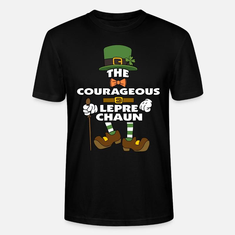 Le courageux lutin St Patrick - T-shirt bio CRAFTER Stanley Stella Unisexe - noir