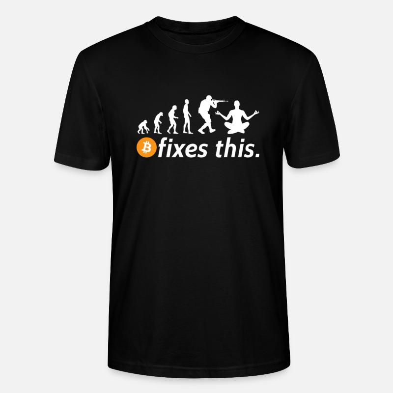 Bitcoin fixes this - Stanley/Stella CRAFTER Unisex Organic T-Shirt - black