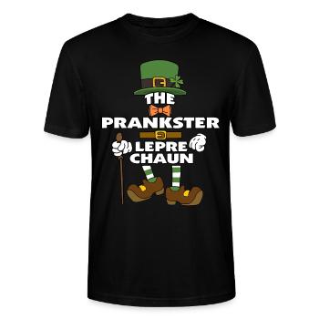 The Prankster Leprechaun St Patrick's Day - Stanley/Stella Unisex Bio-T-Shirt CRAFTER - Schwarz - Vorne - Alina (178cm) & Michal (187cm)