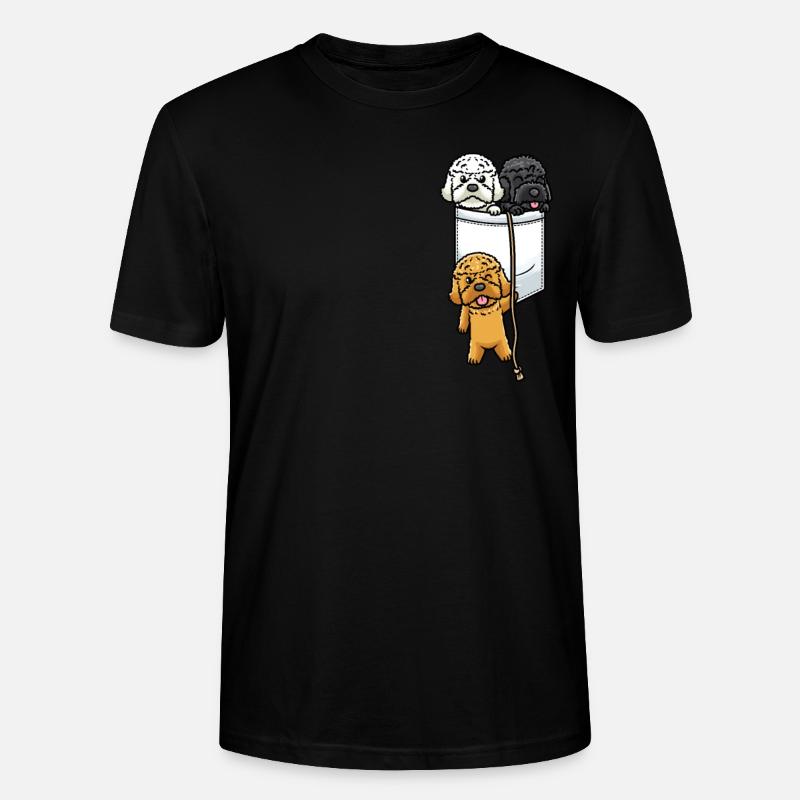 Cockapoo Dog In Bag - Stanley/Stella CRAFTER Unisex Organic T-Shirt - black