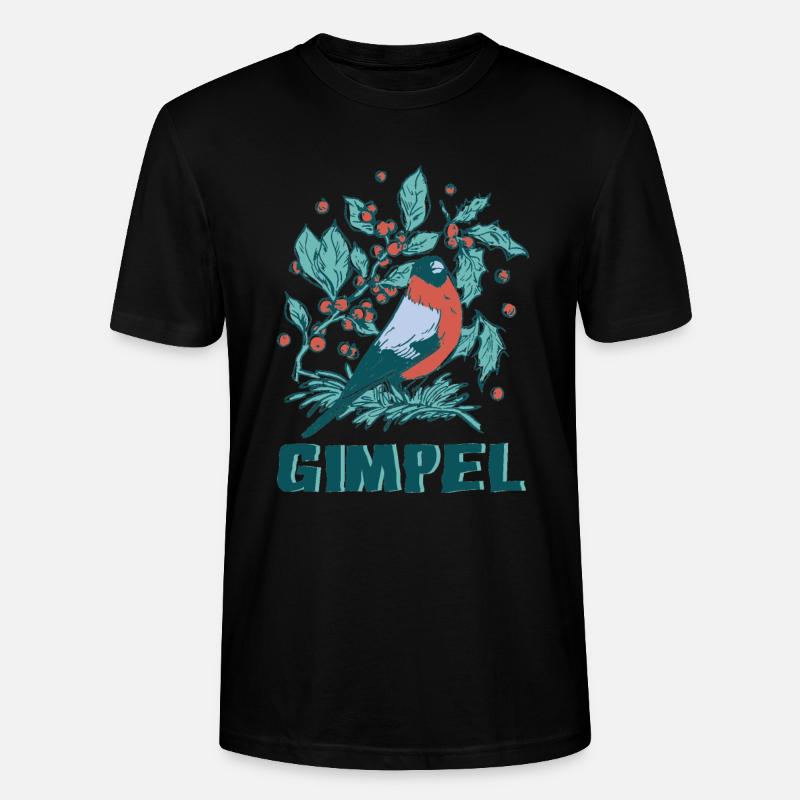 Gimpel Vogel Dompfaff Blutfink - Stanley/Stella Unisex Bio-T-Shirt CRAFTER - Schwarz