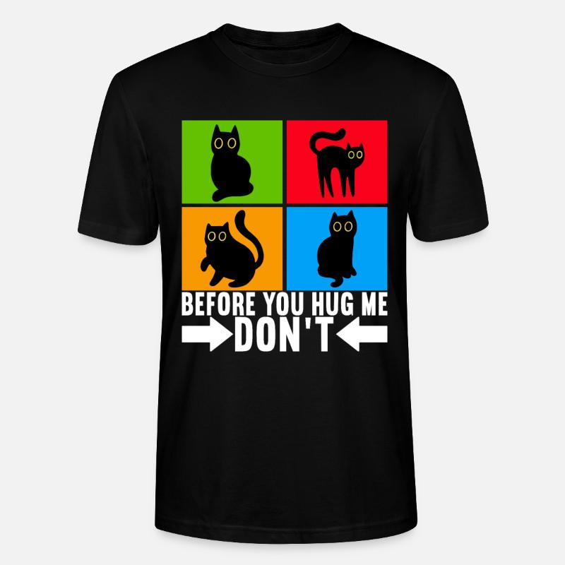 Katzen Misanthrop Sarkasmus - Stanley/Stella Unisex Bio-T-Shirt CRAFTER - Schwarz