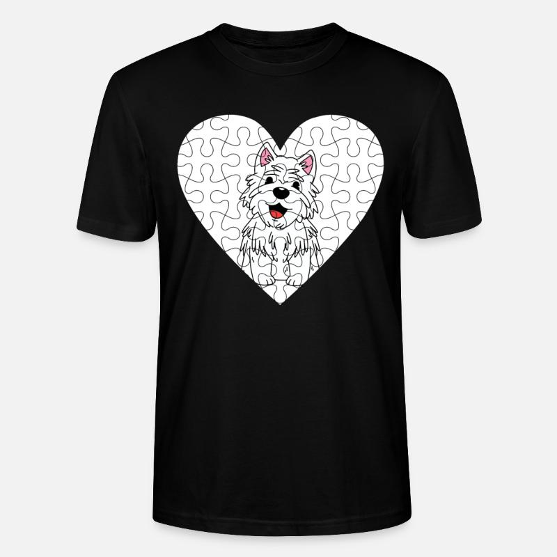 West highland terrier - Stanley/Stella Unisex Bio-T-Shirt CRAFTER - Schwarz