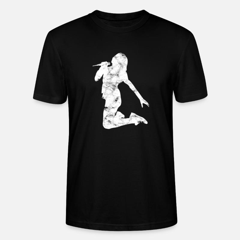 Silhouette de chanteuse chanteuse - T-shirt bio CRAFTER Stanley Stella Unisexe - noir