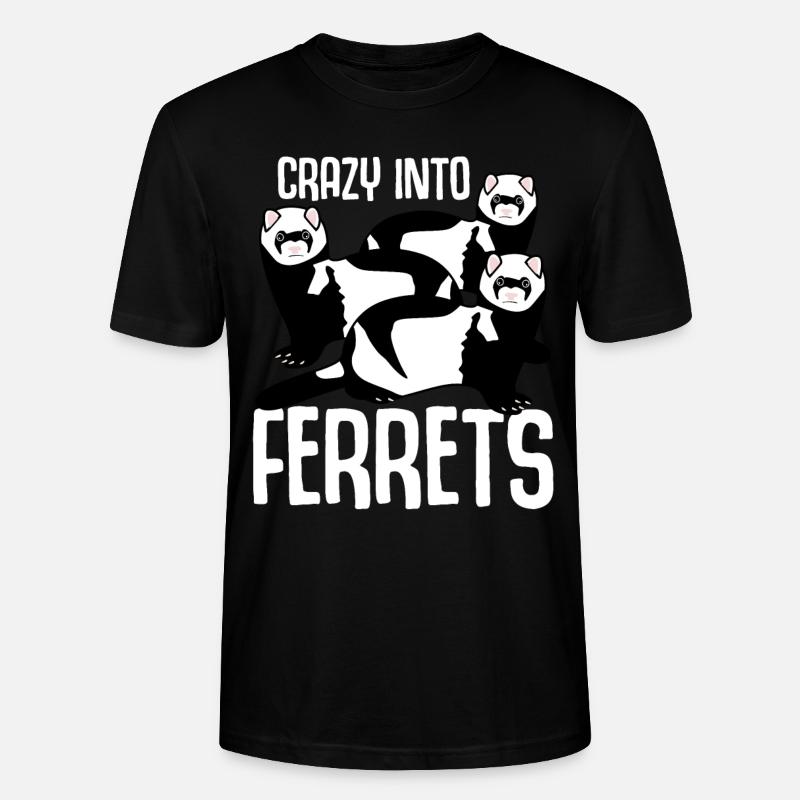 Crazy into Ferrets - Stanley/Stella Unisex Bio-T-Shirt CRAFTER - Schwarz