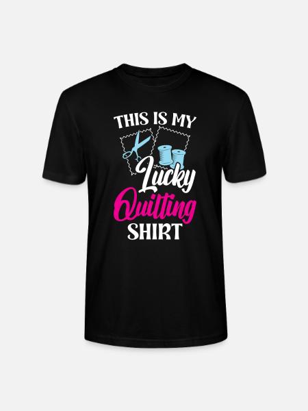 C’est ma courtepointe chanceuse - T-shirt bio CRAFTER Stanley Stella Unisexe - noir